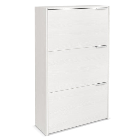 Scarpiera doppia profondità "Moderna" in legno 3 ante h 109 cm "Made in Italy"