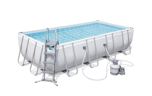 Bestway power steel piscina mis.549x274x122 cm, pvc/tritech, effetto mosaico interno, include filtro a sabbia, copertura, scaletta, dosatore chimico chemconnect - 56466 2