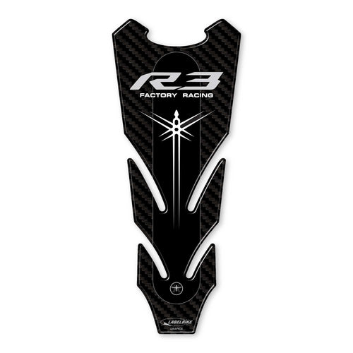 PARASERBATOIO ADESIVI 3D PROTEZIONE SERBATOIO compatibile per MOTO YAMAHA R3 yzf