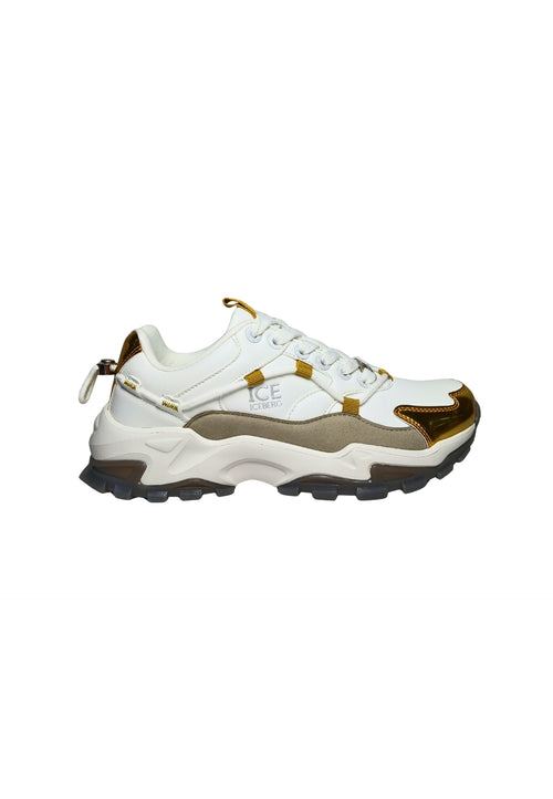 ICEBERG Scarpe Adulto unisex Iceberg Sneakers sportiva. Tomaia in pelle, inserti in camoscio. Dettagli oro. da uomo