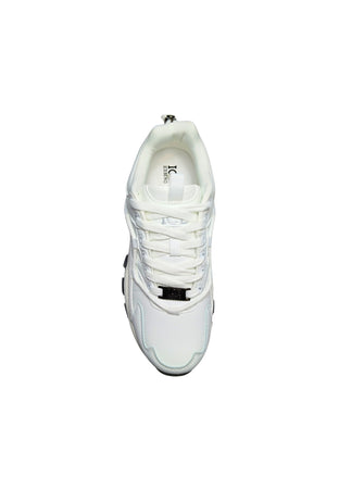 ICEBERG Scarpe Adulto unisex Iceberg Sneakers sportiva. Tomaia in pelle, inserti in camoscio. Total white. da uomo
