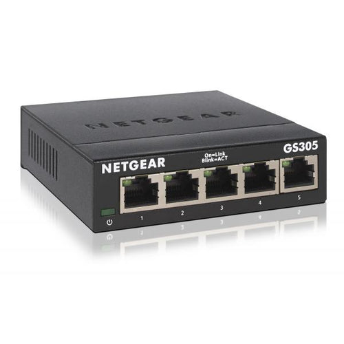 Netgear GS305 Non gestito L2 Gigabit Ethernet (10/100/1000) Nero