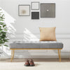 Panchina in Tessuto Chester 114x37 H45 cm Ingresso Camera da Letto Soggiorno Grigio
