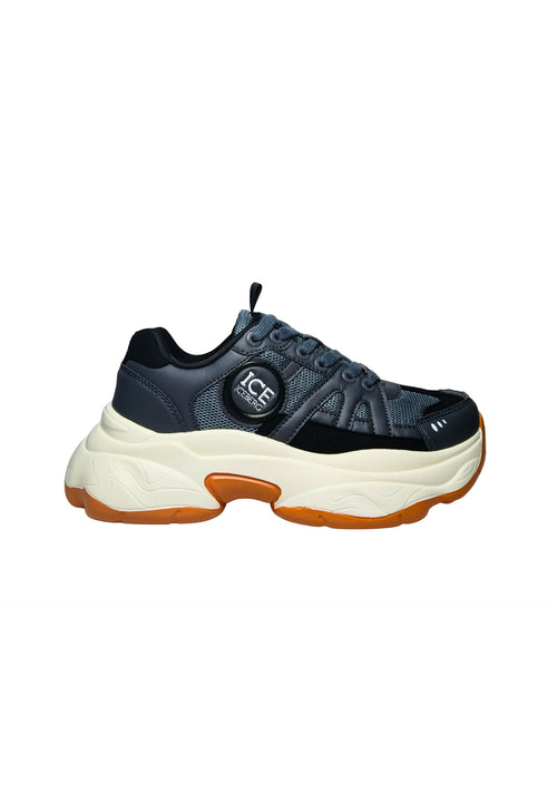 ICEBERG Scarpe Adulto unisex Iceberg Sneakers sportiva multicolor White/black. Logo laterale, chiusura lacci. da uomo
