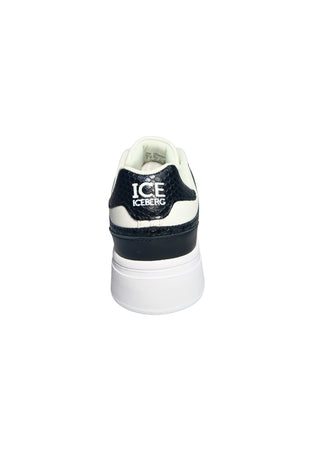 ICEBERG Scarpe Adulto unisex Iceberg Sneakers basse Black, stampa serpente, brand logo laterale. da uomo