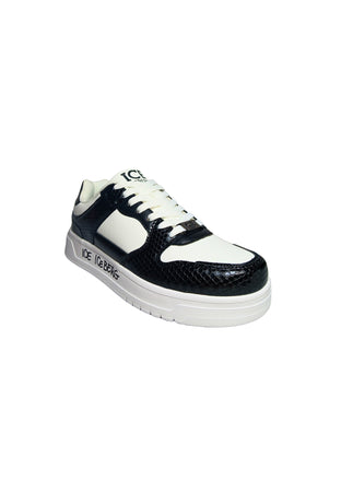 ICEBERG Scarpe Adulto unisex Iceberg Sneakers basse Black, stampa serpente, brand logo laterale. da uomo