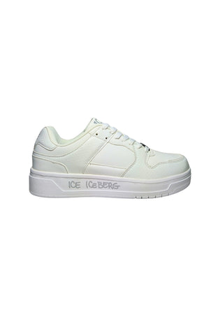ICEBERG Scarpe Adulto unisex Iceberg Sneakers basse White, stampa serpente, brand logo laterale. da uomo