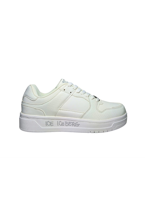 ICEBERG Scarpe Adulto unisex Iceberg Sneakers basse White, stampa serpente, brand logo laterale. da uomo