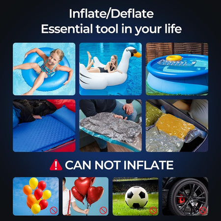 Pompa elettrica per gonfiabili da 5200 mAh per gonfiabili con display a LED