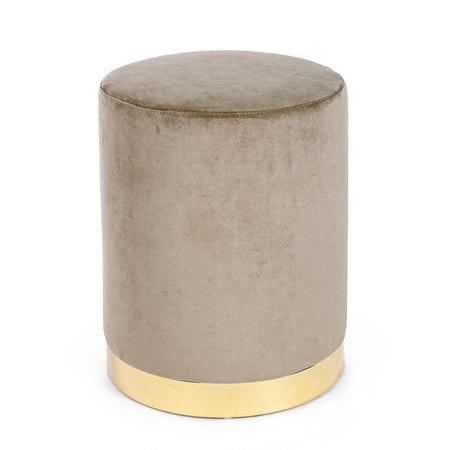 Pouf "Lucilla" in velluto anticato h 40 cm arredamento per salotto moderno