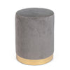 Pouf Lucilla in velluto anticato h 40 cm arredamento per salotto moderno