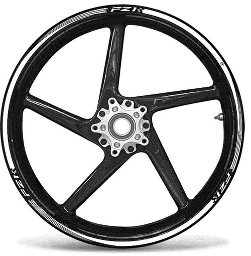 STRISCE ADESIVE compatibili per CERCHI 17 MOTO YAMAHA FZ1 FAZER adesivi Bianchi