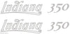 Kit 4 Adesivi per Fiancate x MOTO DUCATI INDIANA 350 Stickers Indiana350 ARGENTO