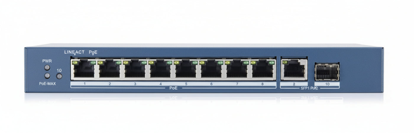8 poe 1000m + 1 1000m +1 sfp - DS-3E0510P-E