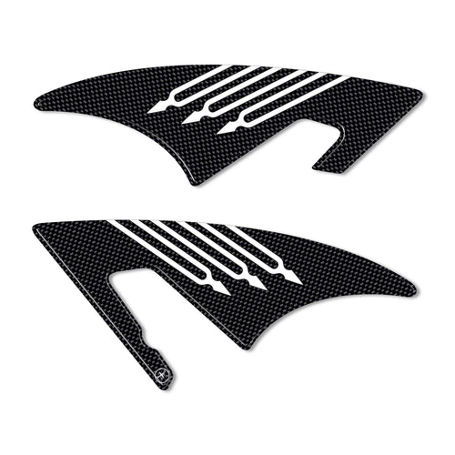 2 ADESIVI 3D carbon compatibili per YAMAHA TMAX 530 protezioni PIEDI PASSEGGERO