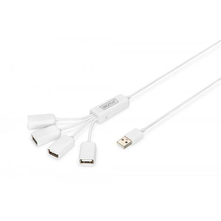 Hub Usb 4 porte - a Coda con una porta alla fine di ogni cavetto - 80cm.