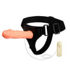 Strap on dildo indossabile cavo morbido da uomo per lui vibrante con vibrazione cm 18 x 4