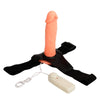Strap on dildo indossabile cavo morbido da uomo per lui vibrante con vibrazione cm 18 x 4
