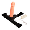 Strap on dildo indossabile cavo morbido da uomo per lui vibrante con vibrazione cm 18 x 4