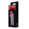 Guaina prolunga rosa super elastica rosa trasparente per il pene con stimolatori