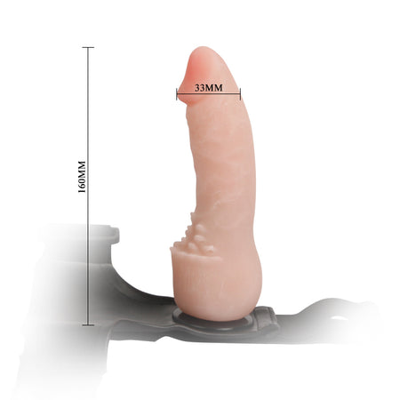 Strap on da donna dildo indossabile pieno non vibrante con mutandina regolabile