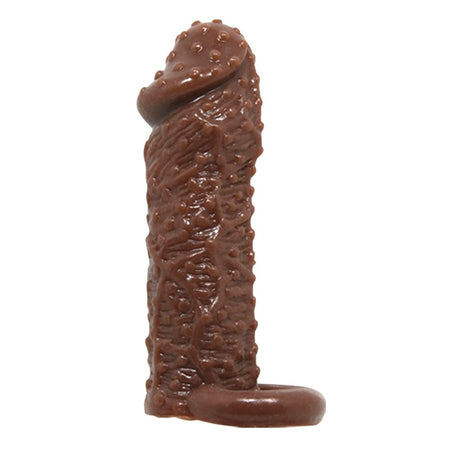 Guaina prolunga fallica per il pene morbida elastica con stimolatori vaginali