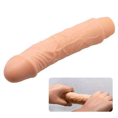 BAILE VIBRATORE REALISTICO ANALE VAGINALE ECONOMICO IN MORBIDO TPR 19,5 CM