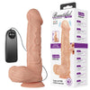 Vibratore dildo realistico pelle scorrevole rosa carne con telecomando e testicoli