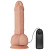 Vibratore dildo realistico pelle scorrevole rosa carne con telecomando e testicoli