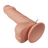 Vibratore dildo realistico pelle scorrevole rosa carne con telecomando e testicoli