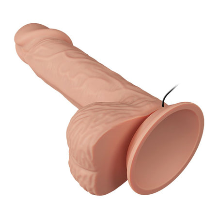 Vibratore dildo realistico pelle scorrevole rosa carne con telecomando e testicoli