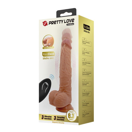 Fallo vibrante dildo realistico vibratore con spinta up & down telecomando wireless 21 cm