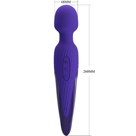 Pretty love massaggiatore in silicone viola auto riscaldante ricaricabile USB