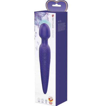 Pretty love massaggiatore in silicone viola auto riscaldante ricaricabile USB