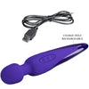 Pretty love massaggiatore in silicone viola auto riscaldante ricaricabile USB