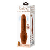 Vibratore dildo realistico anale vaginale vibrante marrone 195 mm