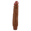 Vibratore dildo realistico anale vaginale vibrante marrone 260 mm