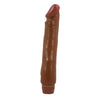 Vibratore dildo realistico anale vaginale vibrante marrone 260 mm