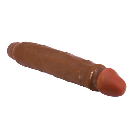 Vibratore dildo realistico anale vaginale vibrante marrone 260 mm