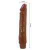 Vibratore dildo realistico anale vaginale vibrante marrone 260 mm