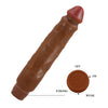Vibratore dildo realistico anale vaginale vibrante marrone 260 mm