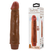 Vibratore dildo realistico anale vaginale vibrante marrone 215 mm