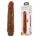 Vibratore dildo realistico anale vaginale vibrante marrone 215 mm