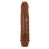 Vibratore dildo realistico anale vaginale vibrante marrone 215 mm