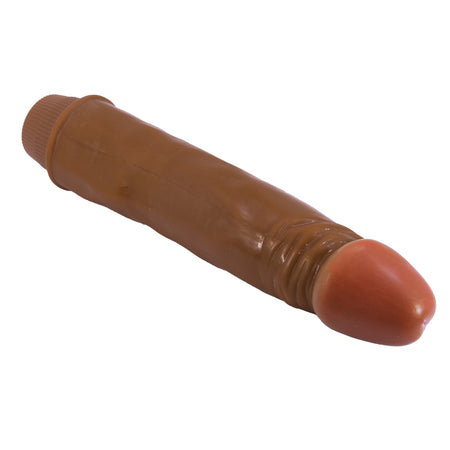 Vibratore dildo realistico anale vaginale vibrante marrone 215 mm