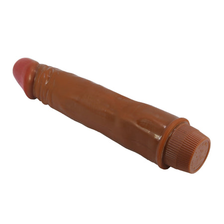 Vibratore dildo realistico anale vaginale vibrante marrone 215 mm
