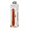 Vibratore dildo realistico anale vaginale vibrante marrone 215 mm