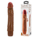 Vibratore dildo realistico anale vaginale vibrante marrone 240 mm
