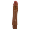 Vibratore dildo realistico anale vaginale vibrante marrone 240 mm