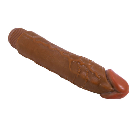 Vibratore dildo realistico anale vaginale vibrante marrone 240 mm